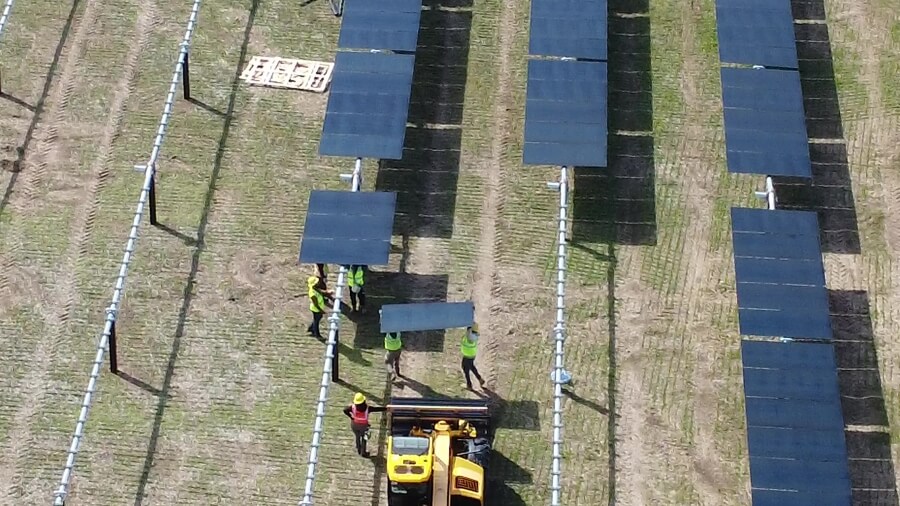 Solar Project Construction Workers