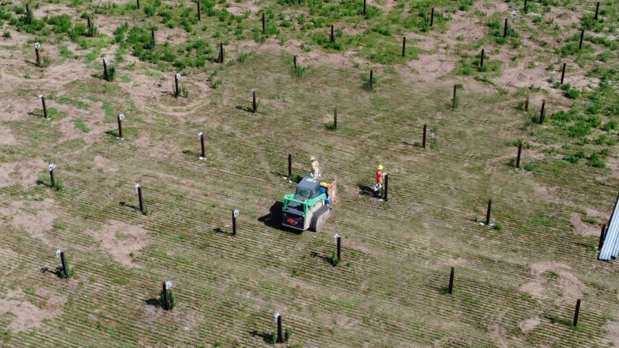 Solar Project Pile Installation
