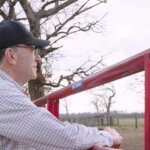 Kelso Solar landowner Frank Marshall looking out at the pasture